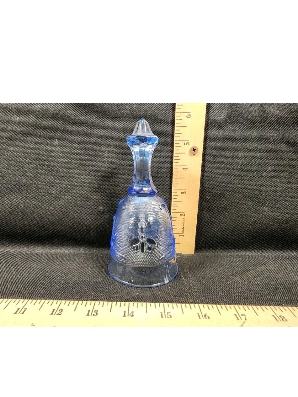 Vintage Tiara Pattern Indiana Glass Ice Blue Sandwich Glass Dinner Bell Flawless